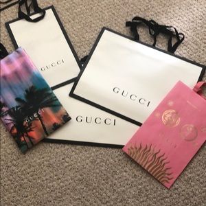 5 authentic GUCCI gift bags.